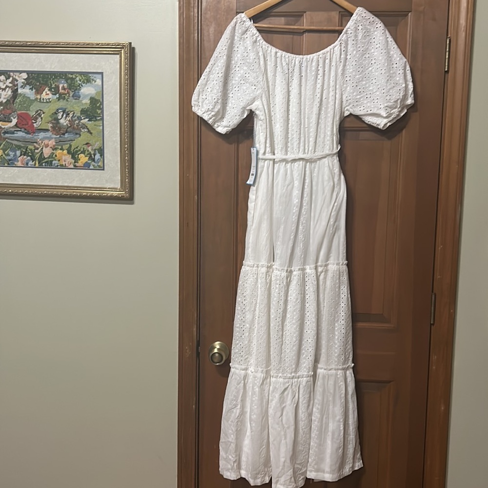 Draper James White Eyelet Maxi Dress - Picture 6 of 7